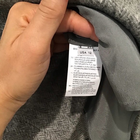 Roberta Scarpa Gray Wool Skirt Sz. 12 - Picture 5 of 7